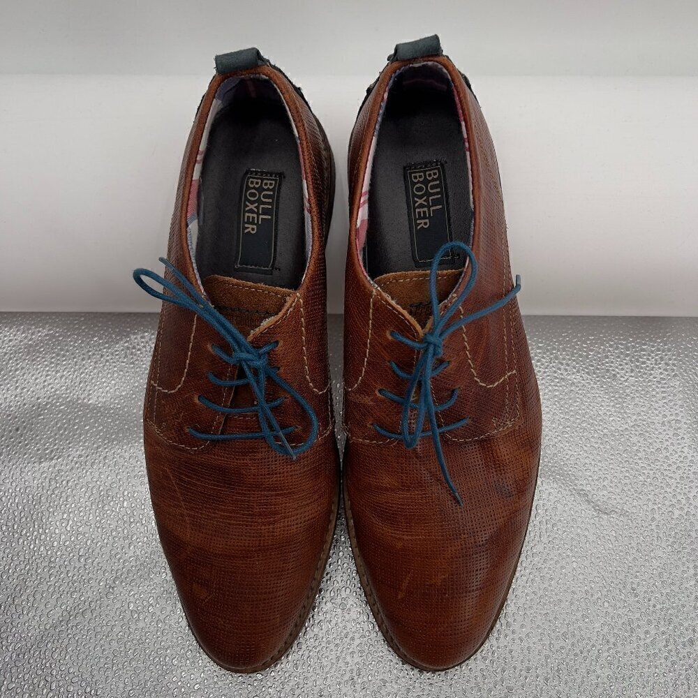 Bull Boxer Mens Hand Crafted Leather Upper Lace-Up Shoes Size 10